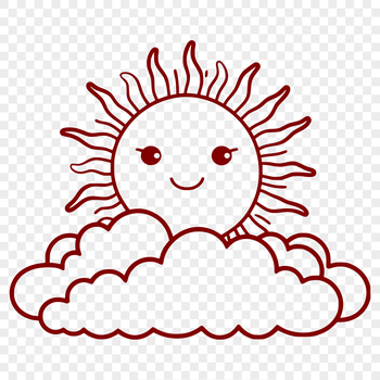 An SVG graphic representation of the sun, ideal for use as clip art or stencils in digital projects and crafts.