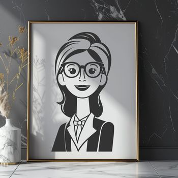 A vector graphic depiction of a teacher, suitable for various uses in educational contexts and designs.
