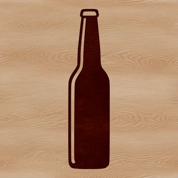 A digital illustration of a bottle of beer, suitable for vector graphics and commercial or personal use.