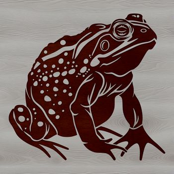Illustration of a toad, a type of wild animal, in vector format.