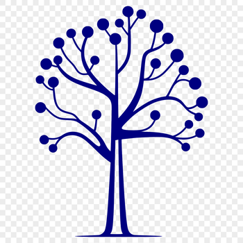 An illustration of a tree with intricate branches and leaves, suitable for vector design and cutting machine projects.