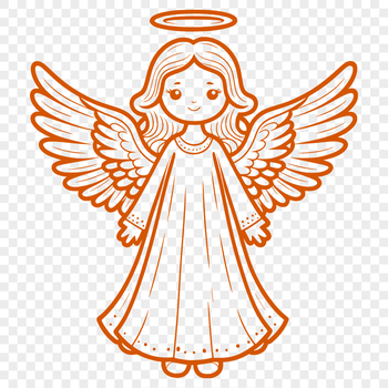 SVG illustration of a stylized angel in vector format.