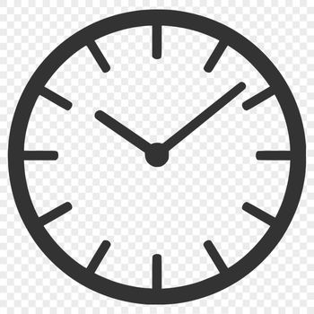 A digital timepiece icon in vector format.
