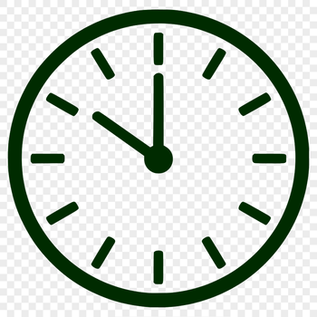 An iconographic illustration of a time-telling device with clean lines and precision details.