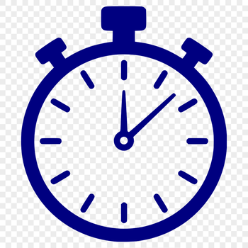 An SVG illustration of a clock face with hour and minute hands, suitable for cutting or engraving.
