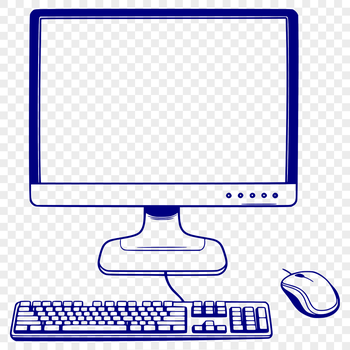 A digital device with a keyboard and monitor, commonly used for work and entertainment.