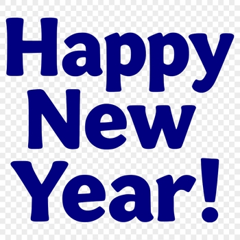 A minimalist vector illustration of a New Year's theme, featuring simple quotes and decorative elements.