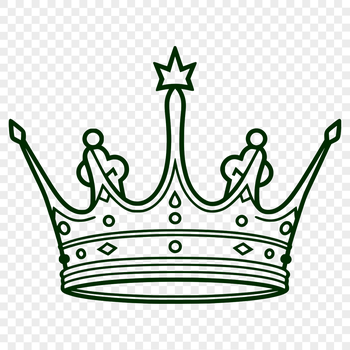 A crown design created using vector graphics, suitable for various digital applications.