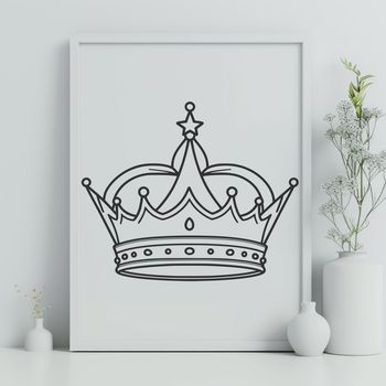 A digital crown illustration in SVG format, suitable for cutting machines and vector design.