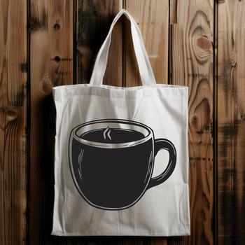 A minimalist cup illustration created with scalable graphics.