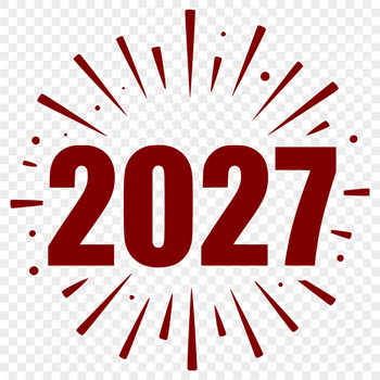 New year 2027 graphic with quotes in simple vector design.
