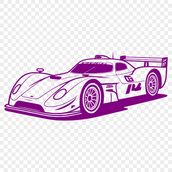 Racing vehicle graphic designed as a scalable SVG file.