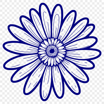 A high-resolution SVG illustration of a daisy flower, ideal for digital designs and cut files.