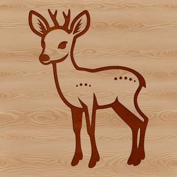 A simple line drawing of a doe in a natural setting, suitable for printing or digital use.