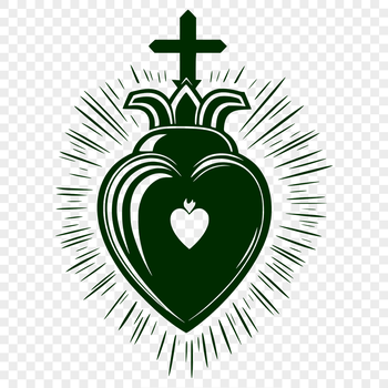 A sacred heart symbol in vector format, suitable for digital design and printing.