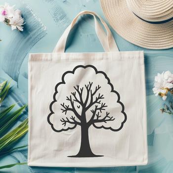 A stylized tree illustration created using vector graphics.