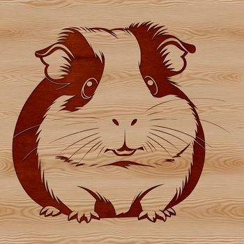 SVG illustration of a happy guinea pig pet, suitable for vector design projects.