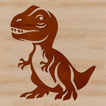 An SVG graphic of a small dinosaur figure suitable for digital design and crafting applications.