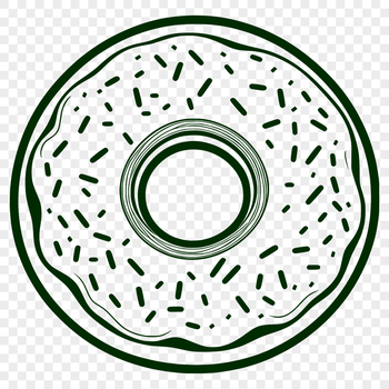 A round, sweet treat with a hole in the center, made from layered dough.