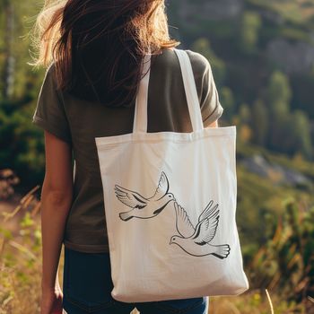 A detailed vector illustration of a dove in mid-flight.