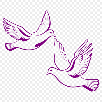 Vector illustration of a white dove in flight, suitable for graphic design projects.