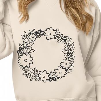 A floral wreath design in vector format, suitable for digital applications.