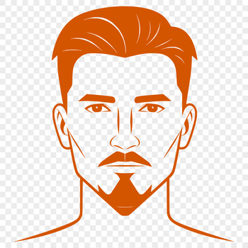 A simple illustration of a male figure created in vector format.