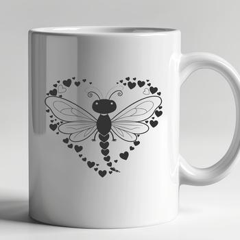 Vector illustration of a dragonfly with intricate details, ideal for cutting machines like Cricut or laser cutters.