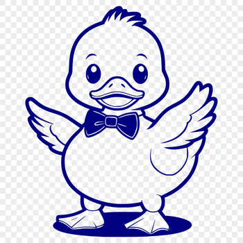A simple illustration of a duck, suitable for vector graphics design.