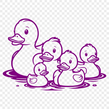 Vector illustration of a duck, suitable for digital cutting and crafting projects.