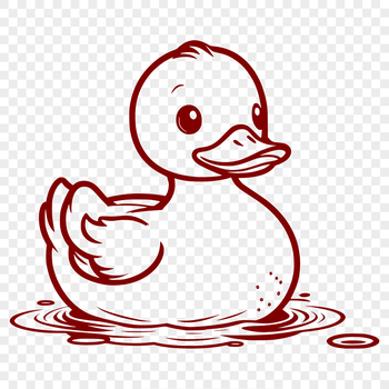 A vector illustration of a duck with detailed feathers and beak.
