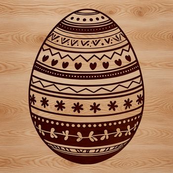 A traditional Easter egg design made from vector shapes, suitable for digital printing or cutting.