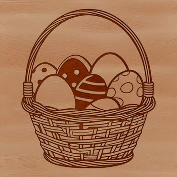 A simple, hollow Easter egg shape with a smooth surface, suitable for vector art design.