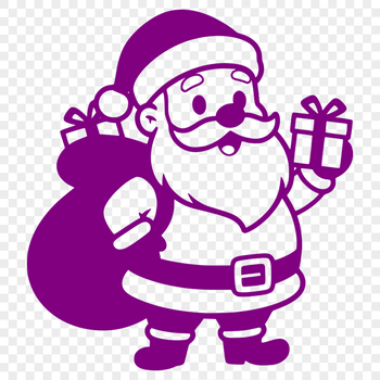 A vector illustration of Father Christmas, ideal for holiday-themed designs.