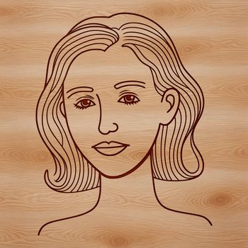A young woman with a gentle expression, suitable for various digital and craft projects.