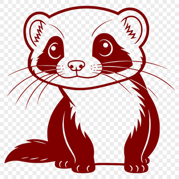 Ferret animal illustration in vector format for commercial or personal use.
