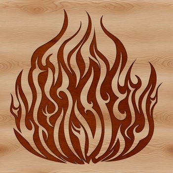 A graphic illustration of flames in vector shape, suitable for various design applications.