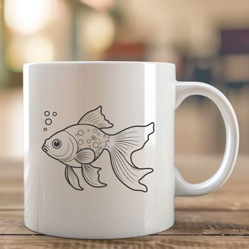 A vector graphic representation of a common pet fish, featuring scales and fins.