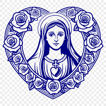 A stylized illustration of a heart with floral elements, symbolic in its design.