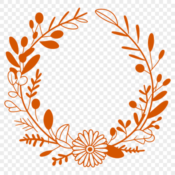 A digital floral wreath design created as a vector art file suitable for various applications.