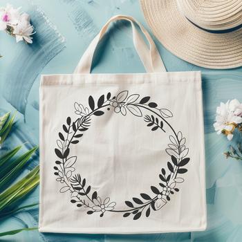 A decorative floral wreath made up of intricate, layered elements, ideal for vector art projects.