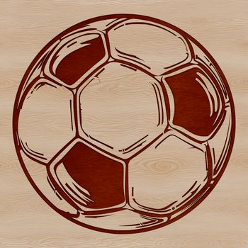 A high-resolution vector graphic illustration of a soccer ball.