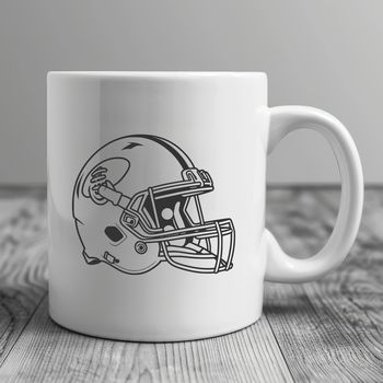 An SVG vector graphic representation of a standard-sized American football.
