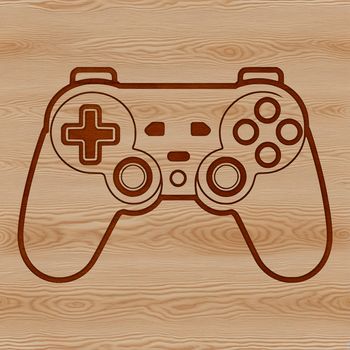 A digital game controller designed for video gaming, illustrated as a vector graphic.
