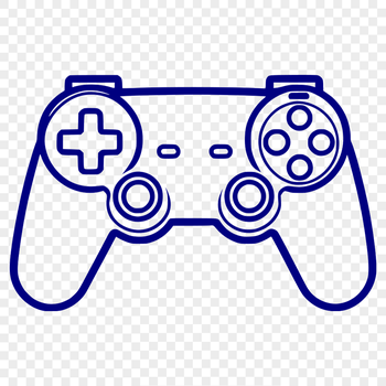 SVG design of a gamepad interface featuring directional controls and action buttons.