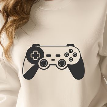 A digital video game controller with buttons and joysticks, ideal for vector art design and cutting machine projects.