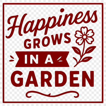 Gardening quote vector graphic featuring inspirational text on a simple background.