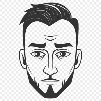 A male figure designed in vector format.