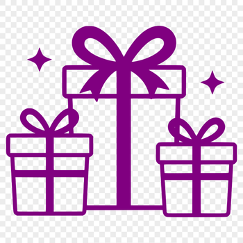 Gift Wrapping Icon SVG Free Download A vector graphic illustration of a gift box with a bow and ribbon, suitable for commercial or personal use.