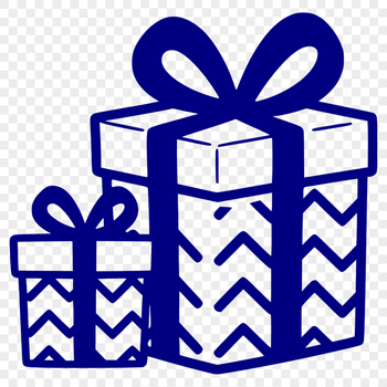 Festive Present Wrapping Paper A small gift box wrapped in festive paper, ideal for Christmas or birthday celebrations.